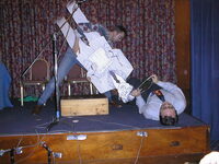 Pat McMurray being attacked by Dave Hicks armed